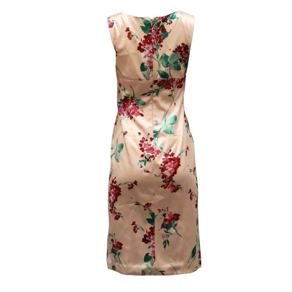 DressDolce & Gabbana Longuette Midi Dress in Floral Pint Silk - Picture 2 of 4